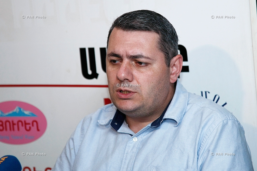 Press conference of Caucasus Institute Deputy Director, politician Sergey Minasya