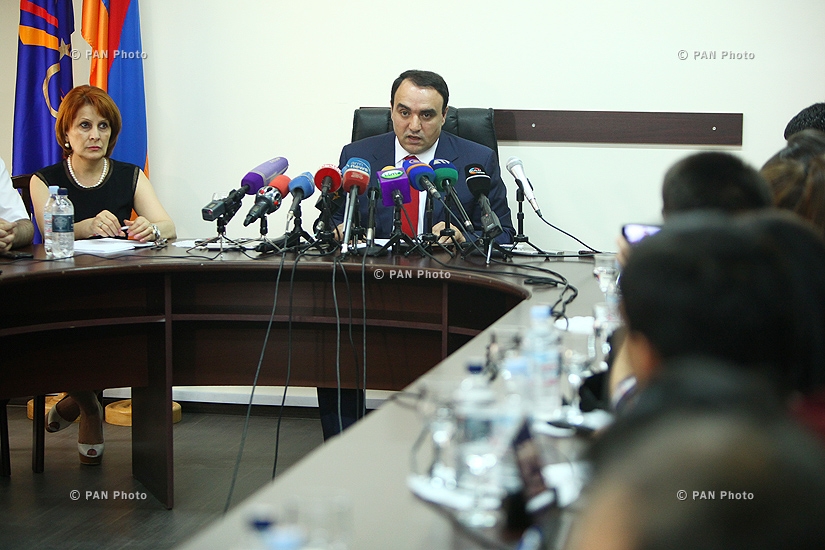 Press conference of Orinats Yerkir party leader Artur Baghdasayran 