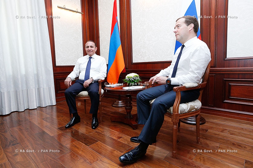 RA Govt.: Armenian PM Hovik Abrahamyan meets with Russian counterpart Dmitry Medvedev in Sochi