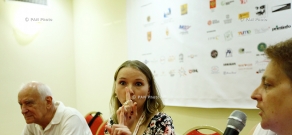 Press conference of actress Yana Novikova: 11th Golden Apricot Film Festival