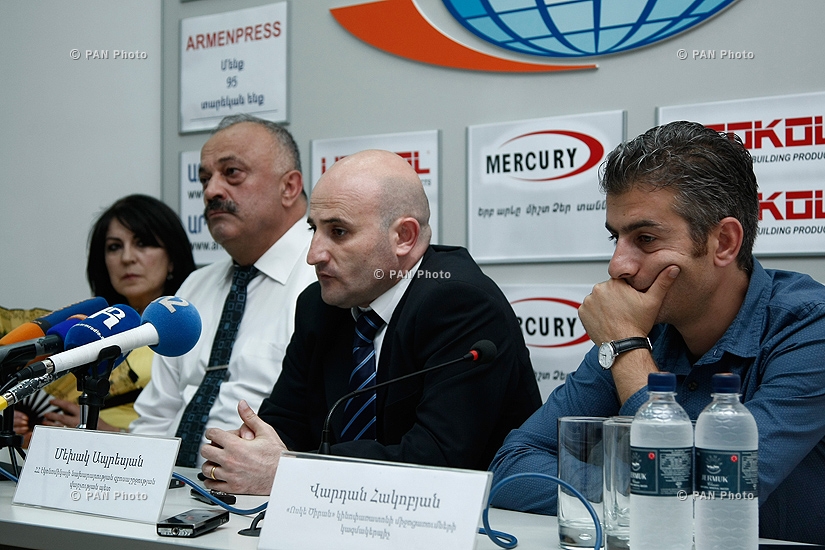 Press conference of Mekhak Apresyan, Sedrak Mamulyan, Svetlana Poghosyan and Vardan Hakobyan
