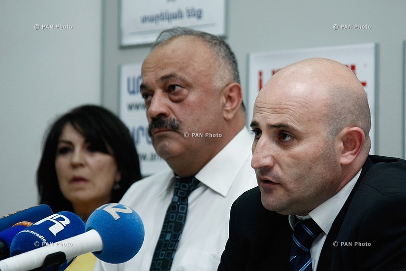 Press conference of Mekhak Apresyan, Sedrak Mamulyan, Svetlana Poghosyan and Vardan Hakobyan