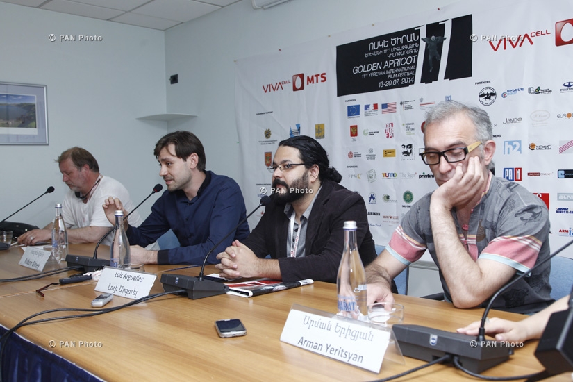 Press conference of Ruben Giney, Ivan Tverdovsky and Arman Yeritsyan. 11th Golden Apricot Film Festival