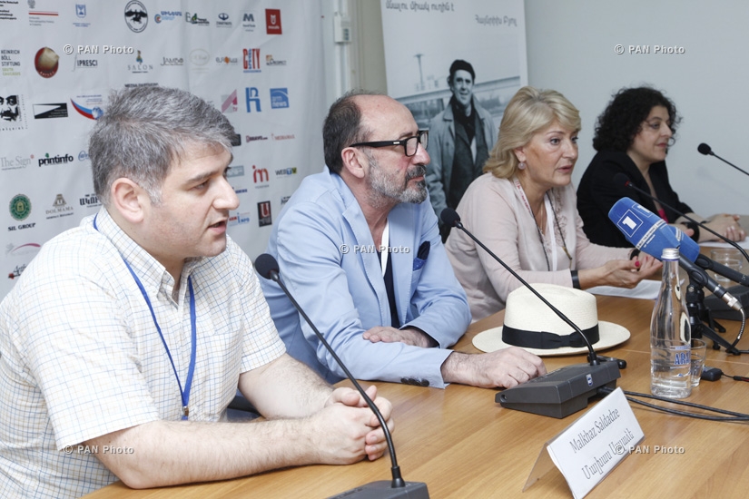 Пресс-конференция Арутюна Хачатряна, Нино Анджапаридзе и Малхаса Саладзе: 11-й кинофестиваль «Золотой абрикос»