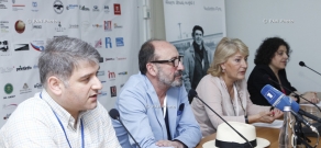 Press conference of Harutyun Khachatryan, Nino Anjaparidze and Malkhas Saladze: 11th Golden Apricot Film Festival