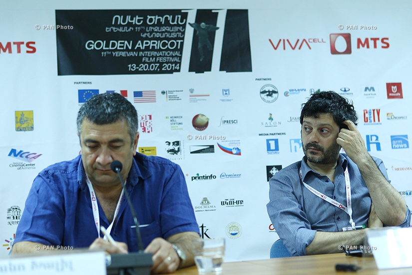 Press conference of directors Mano Khalil and Giovanni Donfrancesco. 11th Golden Apricot Film Festival