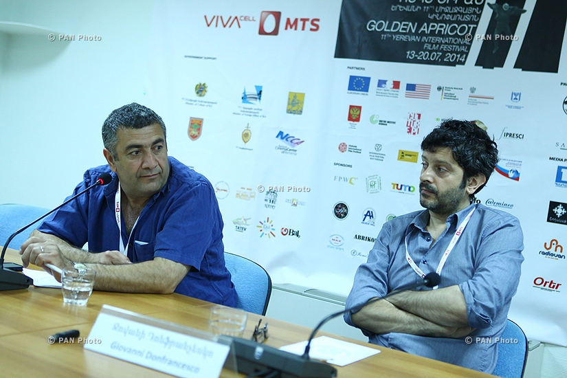 Press conference of directors Mano Khalil and Giovanni Donfrancesco. 11th Golden Apricot Film Festival