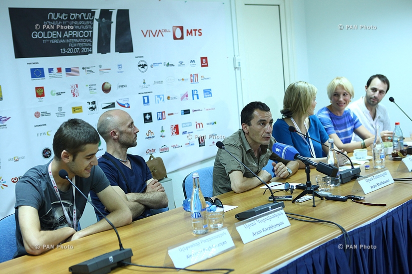 Press conference of Nikolay Hovhannisyan, Alexander Baghdasaryan, Aram Shahbazyan, Charlotte Schifler, Machay Marchevsky and Aram Karakhanyan: 11th Golden Apricot Film Festival