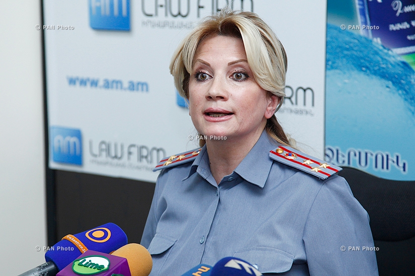 Пресс-конференция полковника Полиции Армении Нелли Дурян