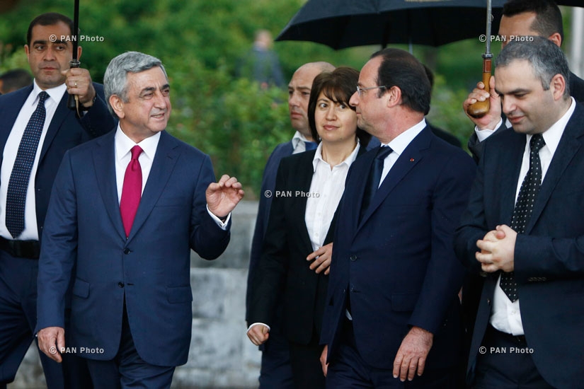 Ֆրանսիայի նախագահ Ֆրանսուա Օլանդի այցը Ծիծեռնակաբերդ