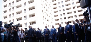 President Serzh Sargsyan attends new residential building opening ceremony