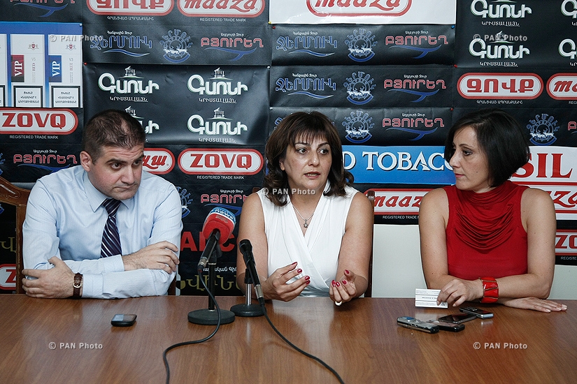 Press conference of editors Arman Babajanyan and Armine Ohanyan
