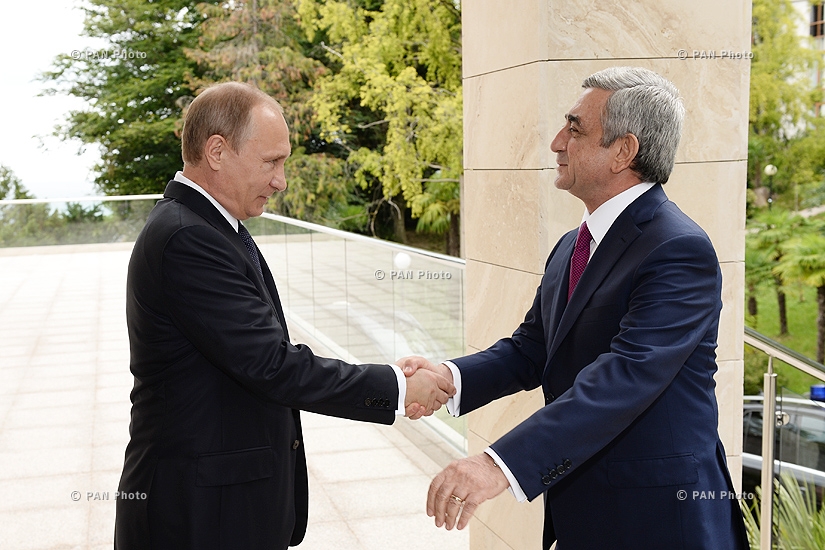 Meeting between Serzh Sargsyan, Ilham Aliyev and Russian leader Vladimir Putin in Sochi