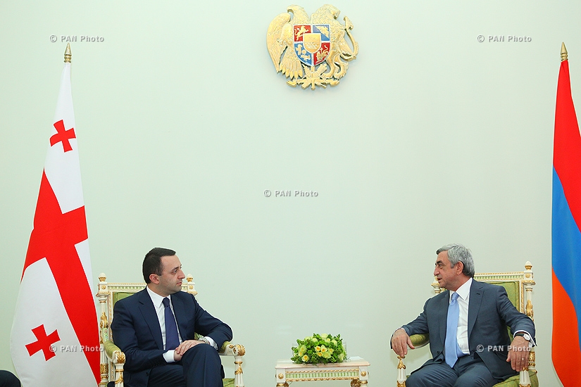 Президент Армении Серж Саркисян принял премьер-министра Грузии Ираклия  Гарибашвили 