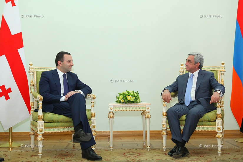 Президент Армении Серж Саркисян принял премьер-министра Грузии Ираклия  Гарибашвили 