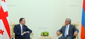 Президент Армении Серж Саркисян принял премьер-министра Грузии Ираклия  Гарибашвили 