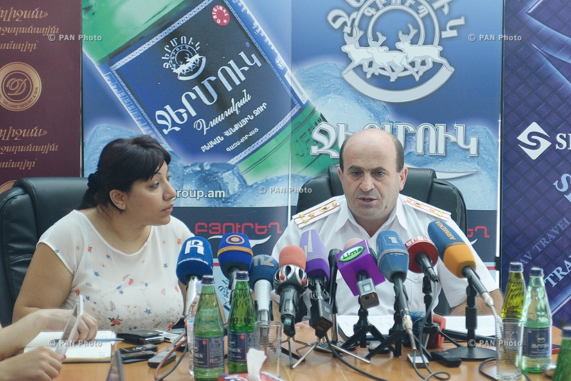 Press conference of RA Police Road Patrol Department head, colonel Norik Sargsyan 