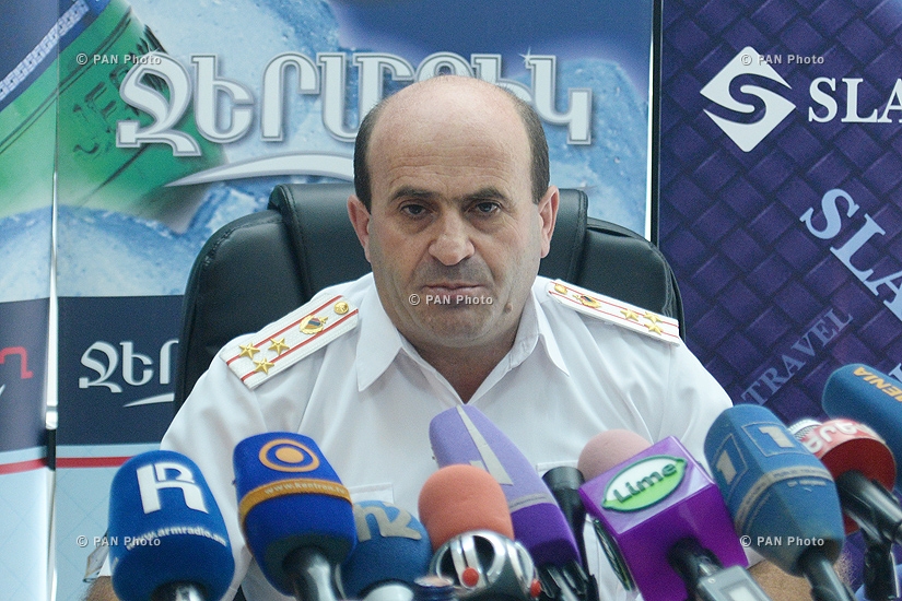 Press conference of RA Police Road Patrol Department head, colonel Norik Sargsyan 