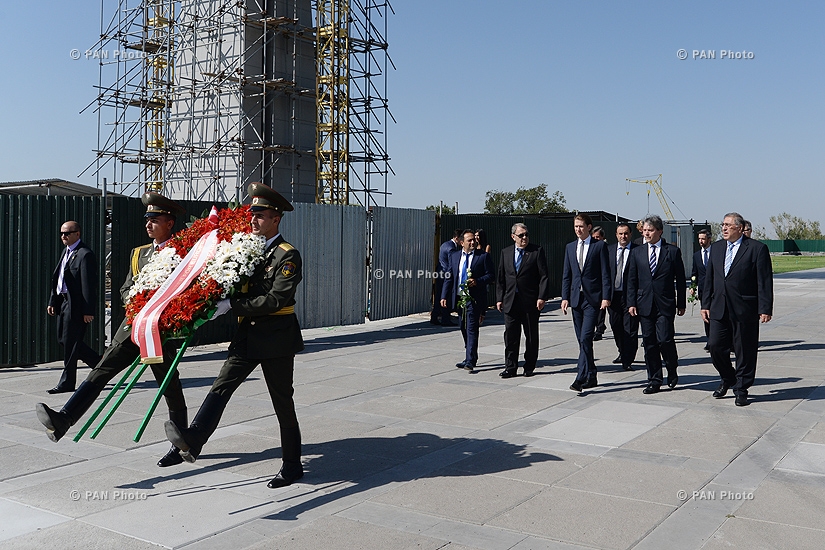 Foreign Minister of Austria Sebastian Kurz visits Tsitsernakaberd Memorial 