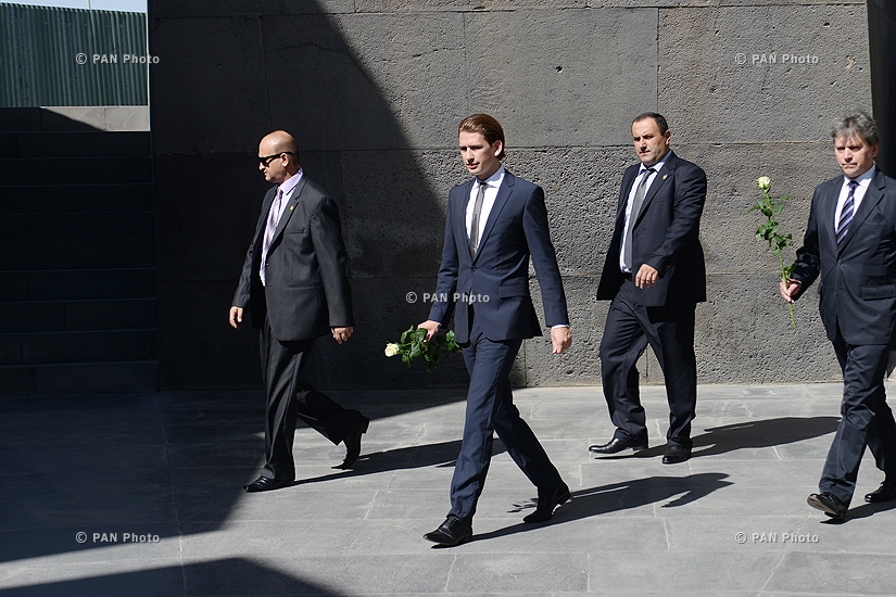 Министр иностранных дел Австрии Себастьян Курц посетил мемориальный комплекс Цицернакаберд