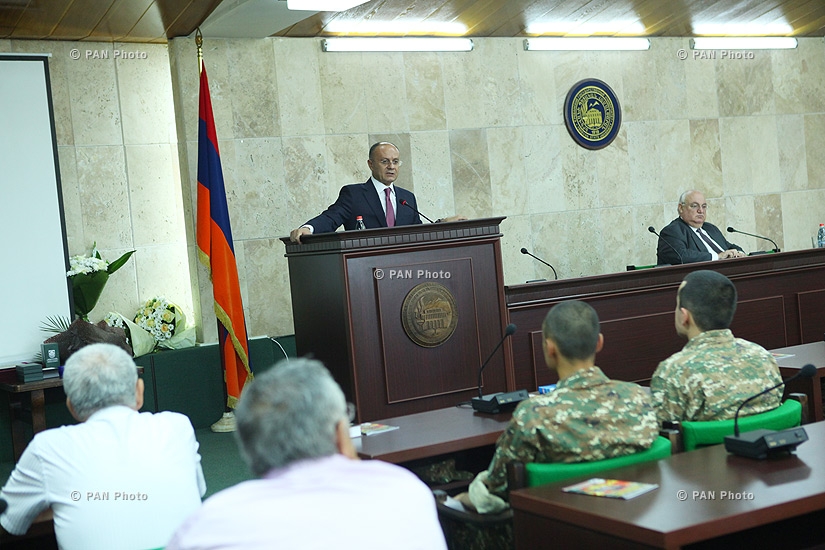 Armenian Defense Minister Seyran Ohanyan meets YSU students, teaching staff