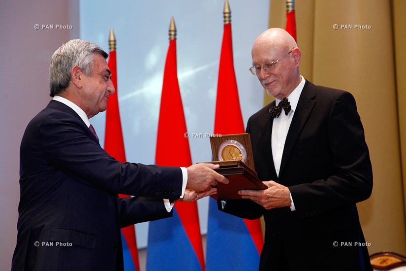 Armenian President Serzh Sargsyan participates in Academician Victor Hambartsumyan annual award ceremony
