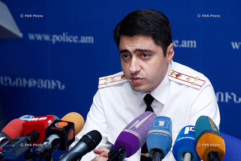 Пресс-конференция начальника 3-го управления Главного управления по борьбе с организованной преступностью полиции Армении Тиграна Петросяна