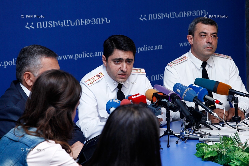 Пресс-конференция начальника 3-го управления Главного управления по борьбе с организованной преступностью полиции Армении Тиграна Петросяна