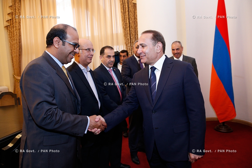Правительство РА: Премьер Овик Абраамян принял парламентскую делегацию Кувейта во главе с Фейсалом Фахдом аль-Шаи