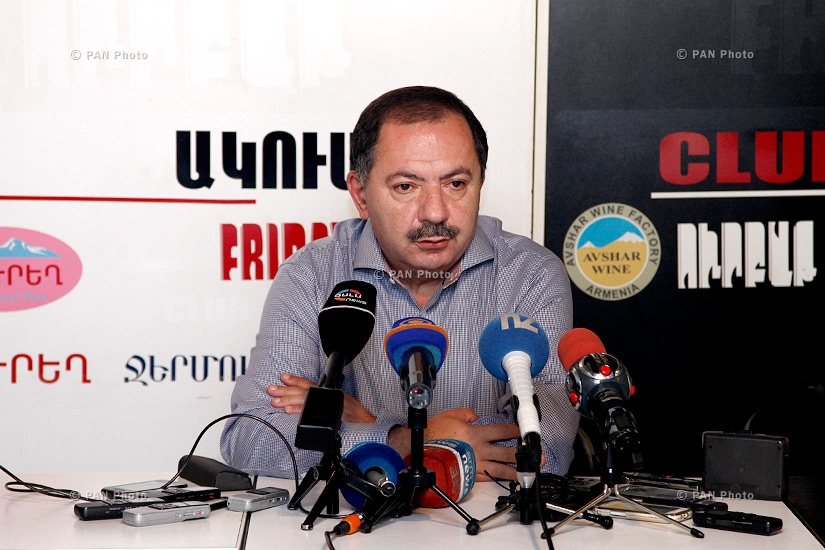 Press conference of ARF Dashnaktsutyun parliamentary group secretary Aghvan Vardanyan