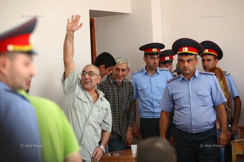 Court session on case of Shant Harutyunyan and his friends 