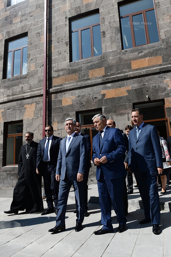 Armenian President Serzh Sargsyan attends the opening ceremony of Gyumri Information Technologies Center