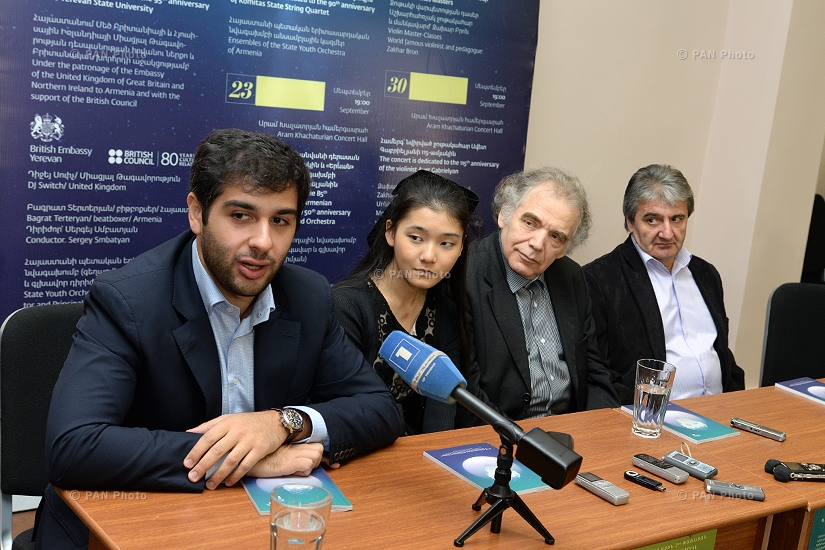 Press conference of Sergey Smbatyan, Zakhar Bron, Vahagn Papyan and Mone Hattori