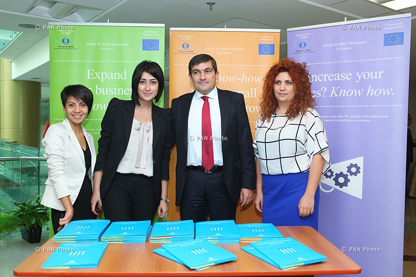 The EBRD’s National Programme Manager, Small Business Support team, Tigran Aghabekyan, made a presentation on “Know How: From Advice to Access to Finance”
