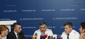 Пресс-конференция первого заместителя главного управления БПОП, полковника полиции Вардана Бадасяна