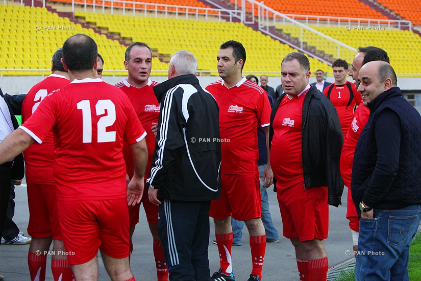 Football match between journalists and MPs