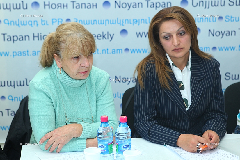Press conference of Shant Harutyunyan's wife and son and the relatives of the  other prisoners