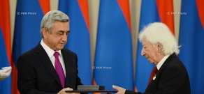 По случаю 23-й годовщины независимости РА в резиденции Президента состоялась церемония награждения