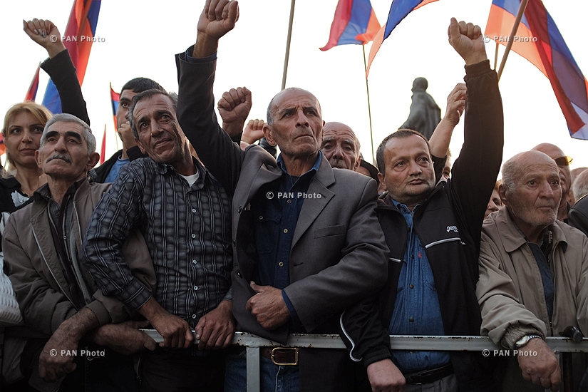 Общереспубликанский митинг партий «Процветающая Армения» (ППА), «Армянский национальный конгресс» (АНК) и «Наследие»