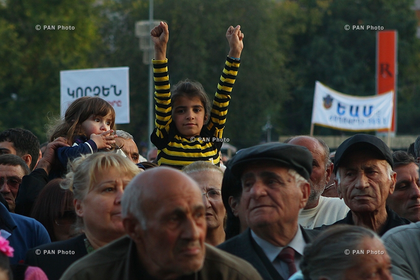 Nationwide opposition rally of  Prosperous Armenia (PAP), Armenian National Congress' (ANC) and Heritage 