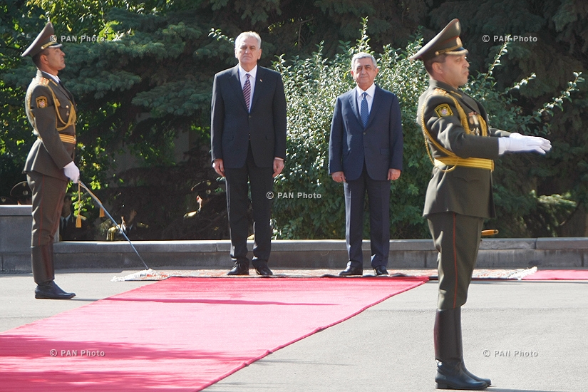 Welcoming ceremony for Serbian President Tomislav Nikolić
