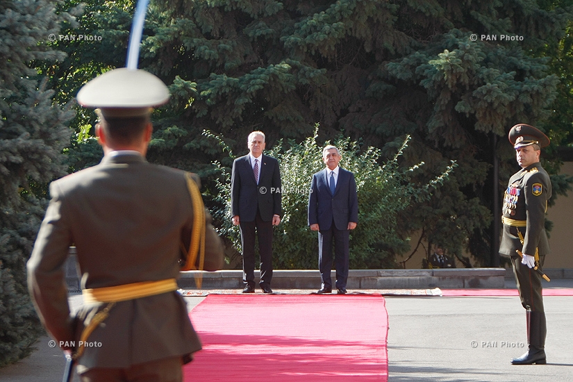 Welcoming ceremony for Serbian President Tomislav Nikolić