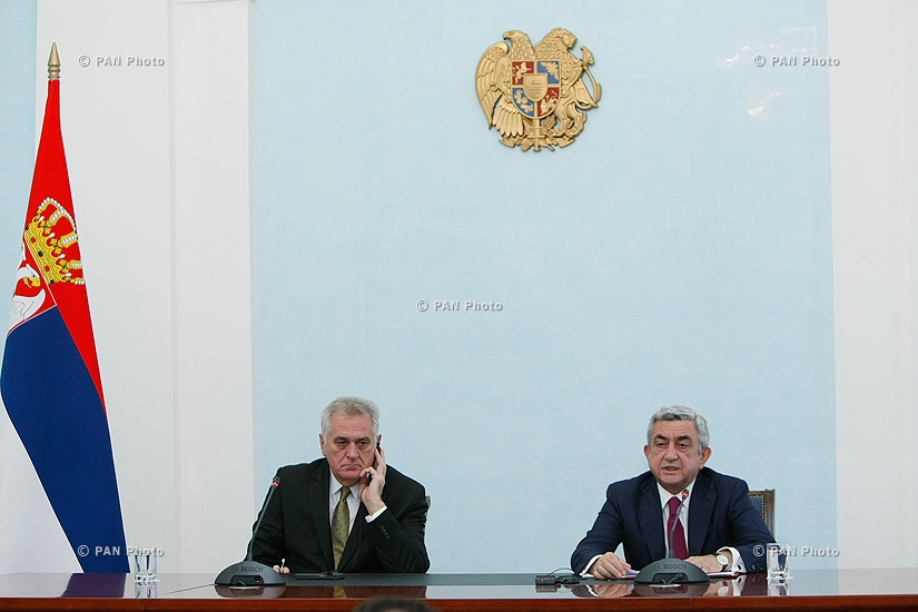 ՀՀ նախագահ Սերժ Սարգսյանի և Սերբիայի նախագահ  Տոմիսլավ Նիկոլիչի համատեղ մամուլի ասուլիսը