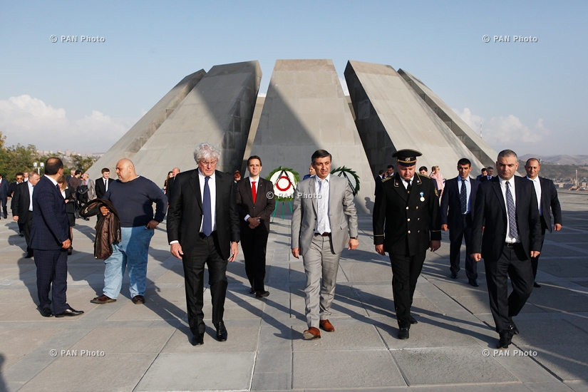 Members of 2nd international theoretical and practical conference visit Tsitsernakaberd memorial: JACES