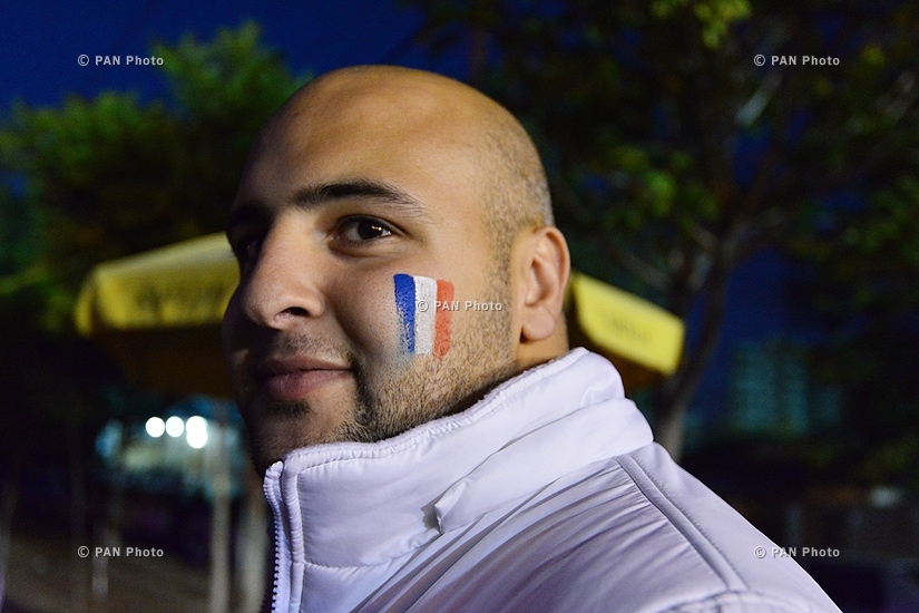 Armenian fans before France- Armenia  football match