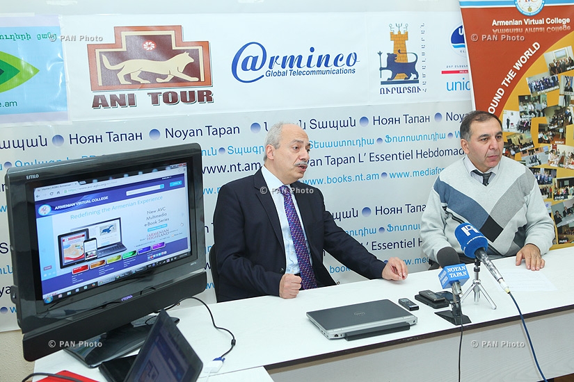 Press conference of Armenian Virtual College Chairman Yervand Zoryan