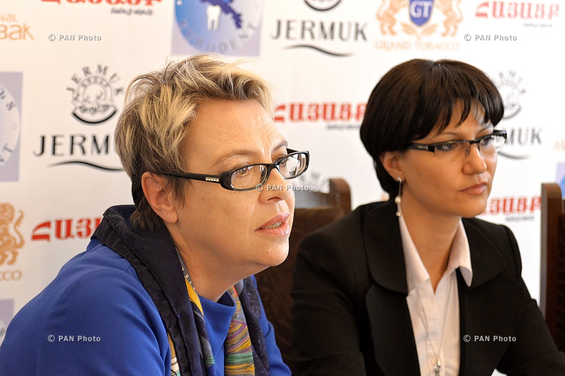 Press conference of Nika Manukova, Hayk Mirzoyan and Karine Dnoyan