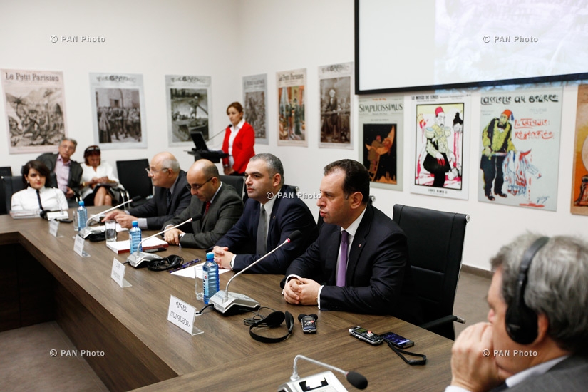 Presentation of Armenian Genocide: Frontpage Coverage in the World Press book by Genocide Museum Director Hayk Demoyan