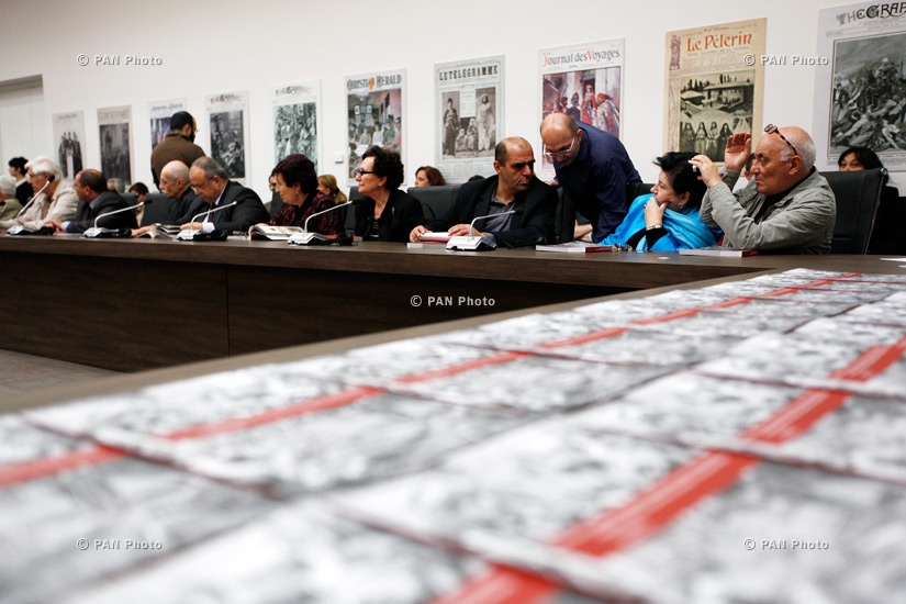Presentation of Armenian Genocide: Frontpage Coverage in the World Press book by Genocide Museum Director Hayk Demoyan