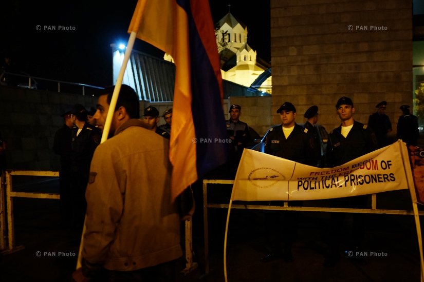 Protest action after the verdict in the case Shant Harutyunyan and his friends